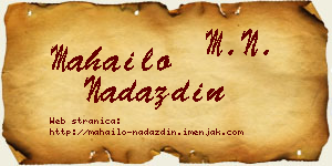 Mahailo Nadaždin vizit kartica